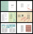 Six spreads of running copy with color being spread throughout.